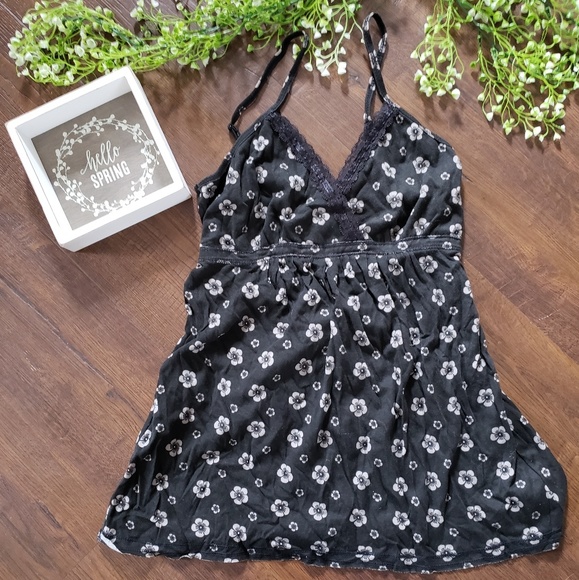 Proof Excellence Tops - Proof Ecellence Pretty Petal Lace Trim Tie Tanktop